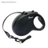 Рулетка Flexi New Classic L, лента 5 м, до 50 кг, чёрная
