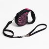 Рулетка Flexi Safari cord M, 5 м, трос, до 20 кг, розовая зебра