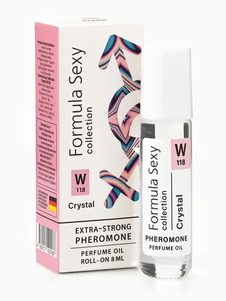 Парфюмерное масло женское с феромонами formula sexy collection crystal w118, 8 мл (по мотивам bright crystal (versace)