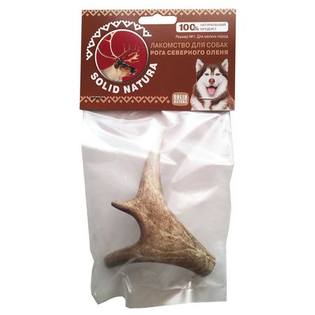Solid Natura лакомство для собак рога северного оленя 1 - 45 г 291₽