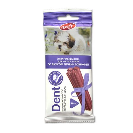Жев снек Titbit Dent со вкусом печени говяжьей для мелких собак - 40 г 34₽