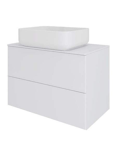 Тумба с раковиной Orange Otto 75 Ot-75TuMDFB05-500W подвесная цвет Белый глянец 29047₽