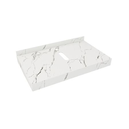 Столешница под раковину Corpa Nera Grossi 80 CN150108 цвет Белый мрамор