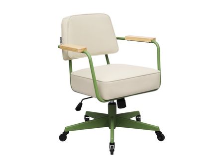 Офисное кресло divanru Фэнси Экокожа БежевыйЗеленый 18990₽
