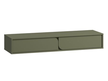 ТВ-тумба подвесная divanru Блест 140x22 Оливковый 12990₽