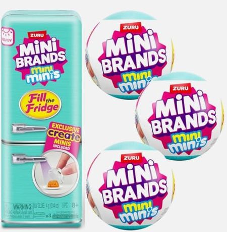 Zuru Mini Refrigerator + 3 Capsules - Fully Filled Refrigerator Set (Mini Brand)