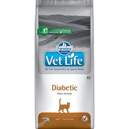 Farmina Vet Life Cat Diabetic ветеринарный диетический сухой корм для взрослых кошек с заболеванием сахарного диабета 14312₽