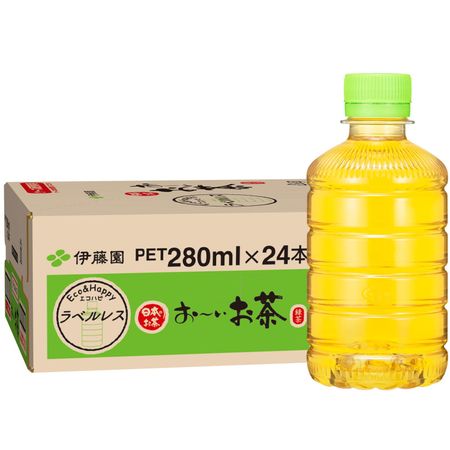 Ito En Oi Ocha Green Tea 280ml x 24 bottles Label-Free зелёный