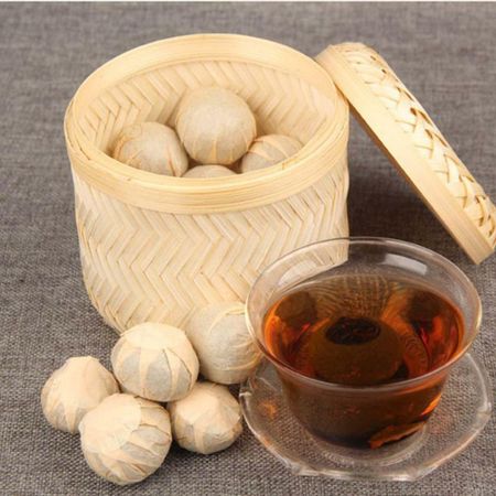 250g Orange Peel Ripe Puer Tea Small Green Mandarin Shu Cha Barrel
