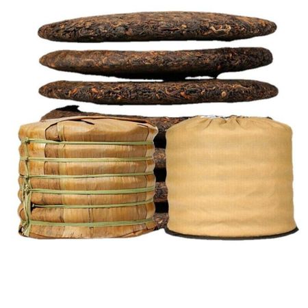 Yunnan Ripe Pu Erh Tea Cake 2499g 7 Pcs Ruyi Qizi