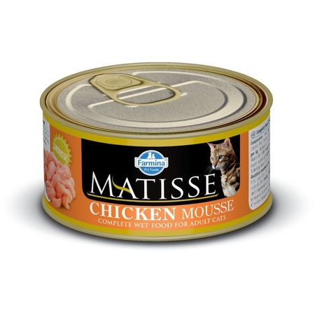 Консервы Farmina Matisse Chicken Mousse полнорационное питание для кошек мусс с курицей - 85 гр х 12 шт