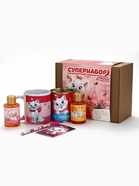 Детский подарочный набор: гель для душа, шампунь для волос, кружка 320 мл, блокнот, ручка, копилка