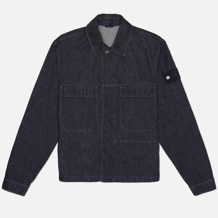 Мужская джинсовая куртка Stone Island Indigo Denim-Raw 13.5 Oz Coach