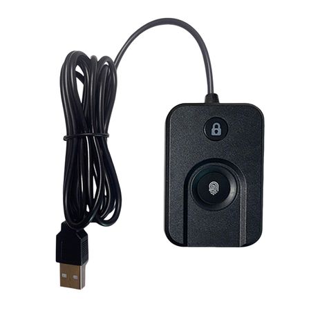 Windows Hello 10/11 Biometric Fingerprint Login USB Reader Scanner Module Device for PC/Laptop Security Key Safe Account Login чёрный