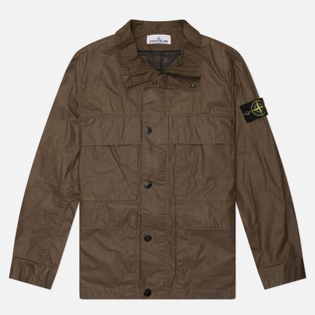Мужская куртка ветровка Stone Island Waxed Pigment Cotton Tela