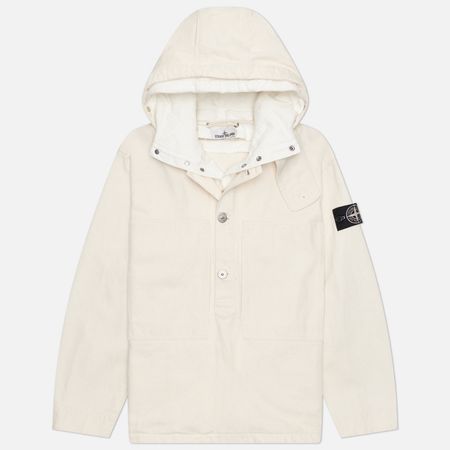 Мужская куртка анорак Stone Island Natural Cotton Gabardine Raw Beauty