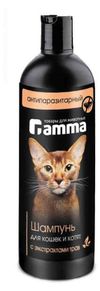 Шампунь для кошек и котят Gamma антипаразитарный с экстрактом трав