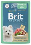 Корм влажный для щенков Brit Pemium мини пород индейка с яблоком