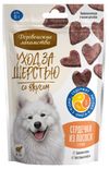 Лакомство для собак Деревенские лакомства Уход за шерстью Сердечки из лосося с уткой