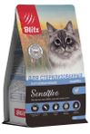 Корм сухой для стерилизованных кошек Blitz Sensitive Индейка, 1,8 кг